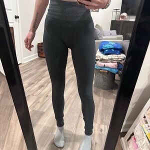 Athleta Grey Metallic Sparkle Leggings